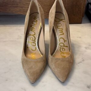 Sam Edelman Beige Suede Heels